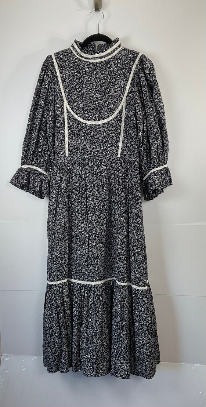NWT Anthropologie Meadows Amaryllis Floral Cotton Maxi Dress US 8
